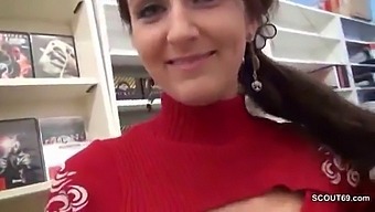 Teenage Consumer Services Employee Gets Roughed Up And Penetrated In A Video Store