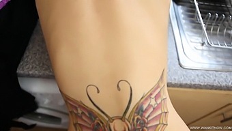 Satisfy Your Desire For Forbidden Fruit With This Sizzling Video Of A Young Woman Getting Fucked On The Kitchen Counter By Her Sister'S Hot Boyfriend