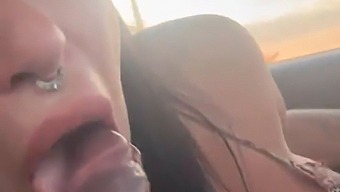 Melissa Lisboa'S Expert Oral Skills Lead To A Wild Car Ride And Facial Cumshot