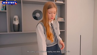 A School Principal Comes Across A Red-Haired Student On A Webcam Site. Will She Be Punished Or Have Rough Sex?